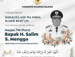 Gubernur Andi Sudirman Sampaikan Duka Cita Atas Wafatnya Wagub Sulbar Salim S Mengga