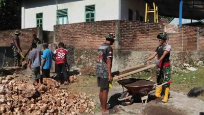 Ngebut di Bulan Ramadan, TMMD ke-127: Pembangunan Infrastuktur Desa Berjalan Lancar