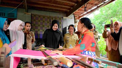 Kunjungi Pengrajin, Wagub Sulsel Dorong UMKM Tenun Emas Sidrap Naik Kelas