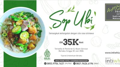 Whiz Prime Hotel Sudirman Makassar Hadirkan Menu Tradisional, Sajikan Cita Rasa Khas Kota Daeng
