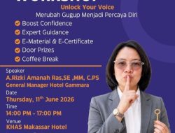 Bongkar Rahasia Tampil Percaya Diri, IHGMA Sulsel Gelar Pelatihan Publik Speaking “Unlock Your Voice”