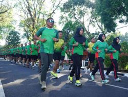 Lari Bersama Prajurit, Pangdam XIV/Hasanuddin Teguhkan Kesetiaan Hingga Akhir