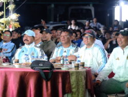 Nobar Bersama Warga di Kodim, Wabup Gowa Ekspresikan Kegembiraannya Lihat Argentina Lolos ke Final