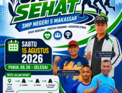 Peringati HUT RI ke-81, SMPN 5 Makassar Gelar Jalan Sehat 15 Agustus 2026
